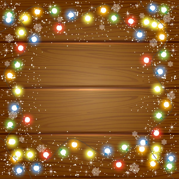 Noël fond en bois — Image vectorielle