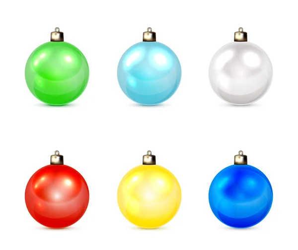 Bolas de Natal multicoloridas — Vetor de Stock