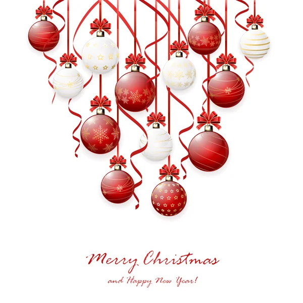 Boules de Noël et tinsel — Image vectorielle