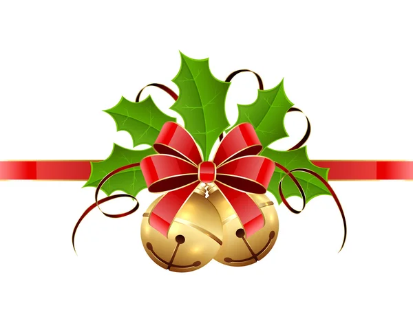 Cloches et arc de Noël — Image vectorielle