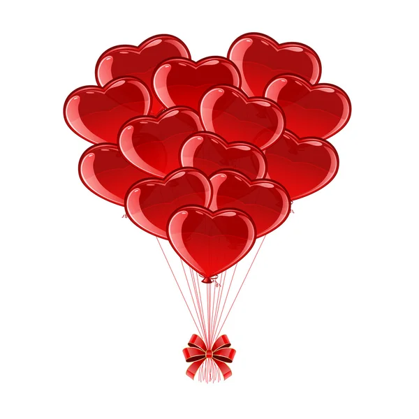 Valentines heart from balloons — Stock Vector