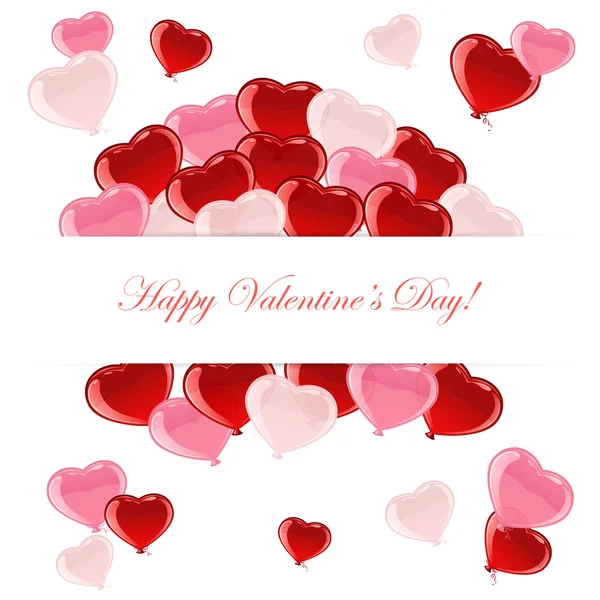 Flying Valentines heart — Stock Vector