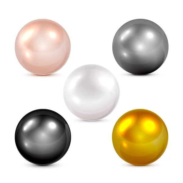 Conjunto de cinco esferas — Archivo Imágenes Vectoriales