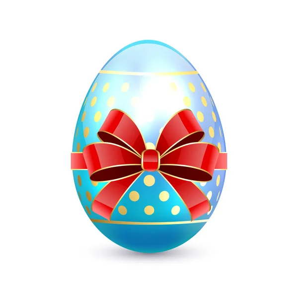 Ou de Paște cu arc roșu — Vector de stoc