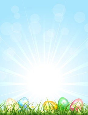 Çimlerde paskalya yumurtası