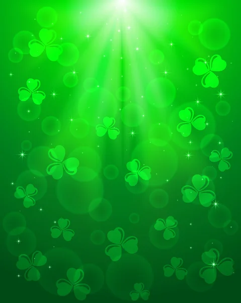 Green Patricks day background — Stock Vector