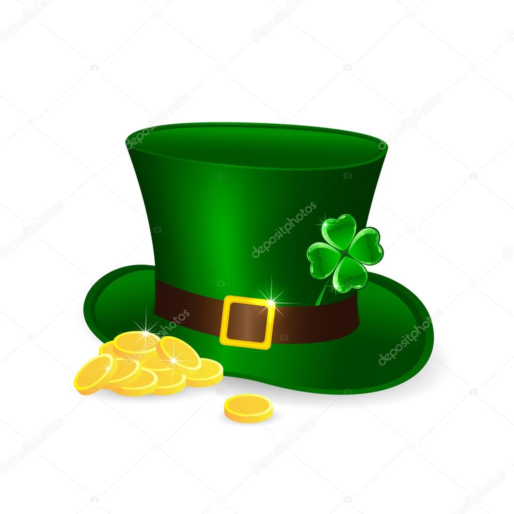 Leprechauns hat and coins