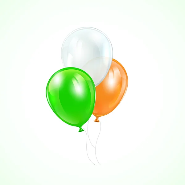 Trzy kolorowe balony — Wektor stockowy