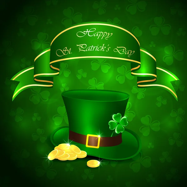 Patricks Day fond vert — Image vectorielle