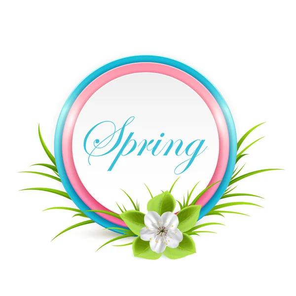 Tavaszi virág és kártya — Stock Vector