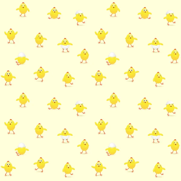 Easter background with chicks — Stock Vector