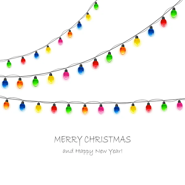 Multicolor luces de Navidad — Vector de stock