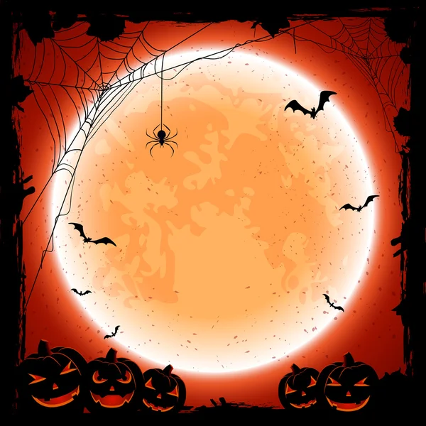 Хэллоуин фон с луной — стоковый вектор