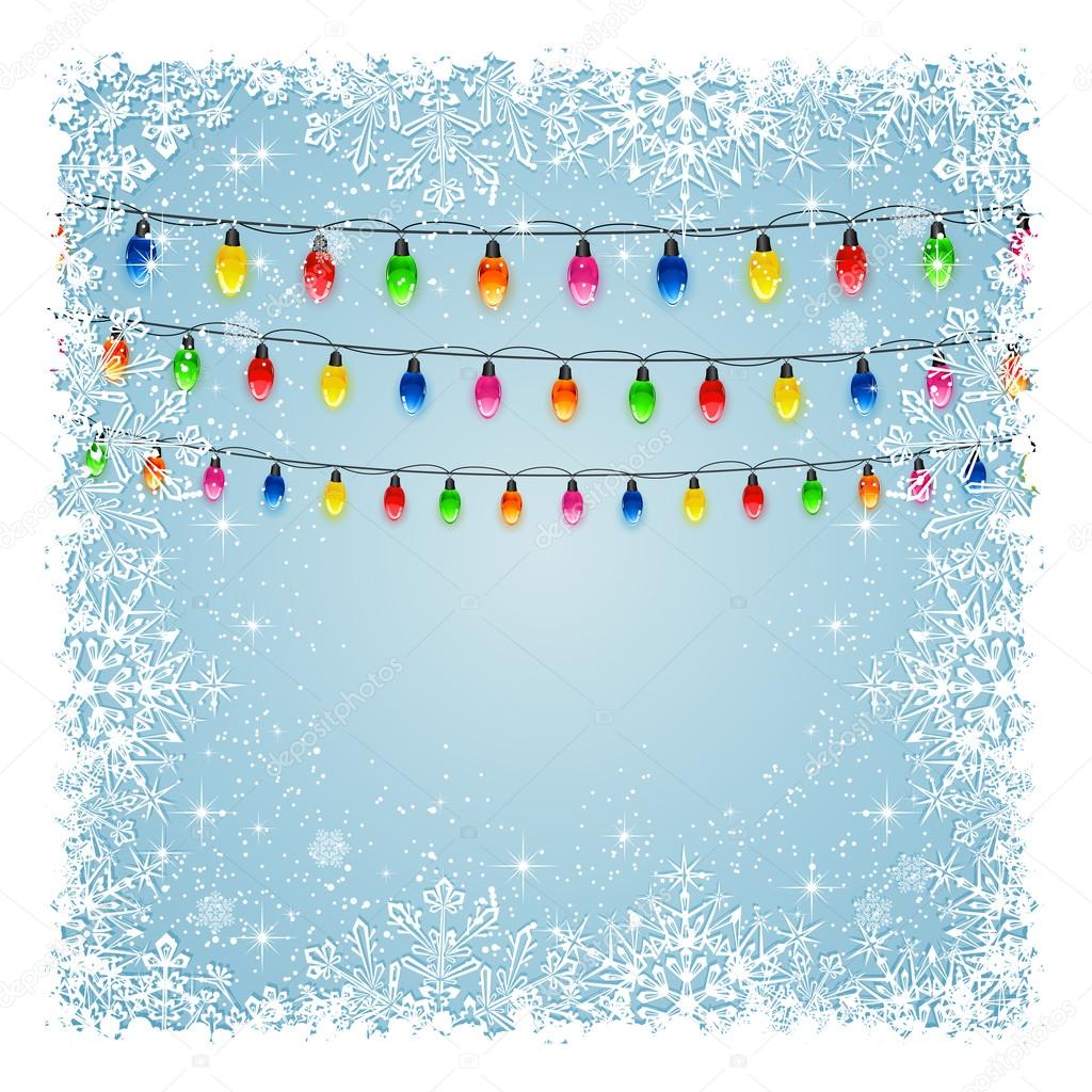 Christmas light with snowflakes