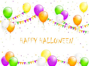 Cadılar Bayramı balonlar ve tinsel