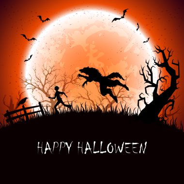 Kurt adam ile Halloween arka plan