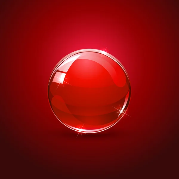 Bola roja — Vector de stock