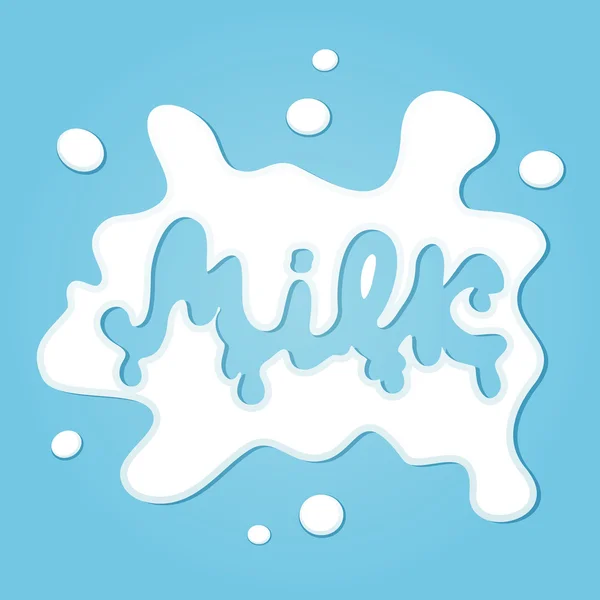 Milk on blue background — Stock Vector