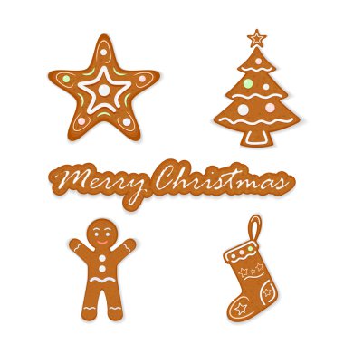 Noel gingerbread öğeleri