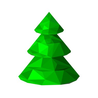 Poligonal yeşil Noel ağacı