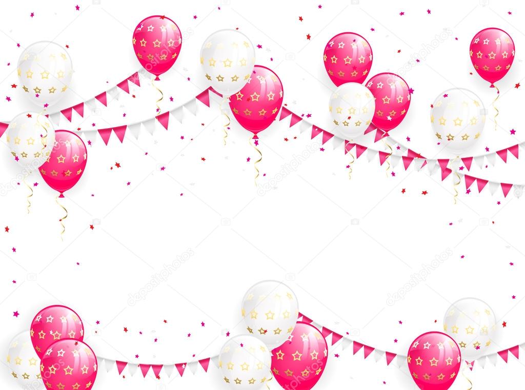 Valentines background with balloons