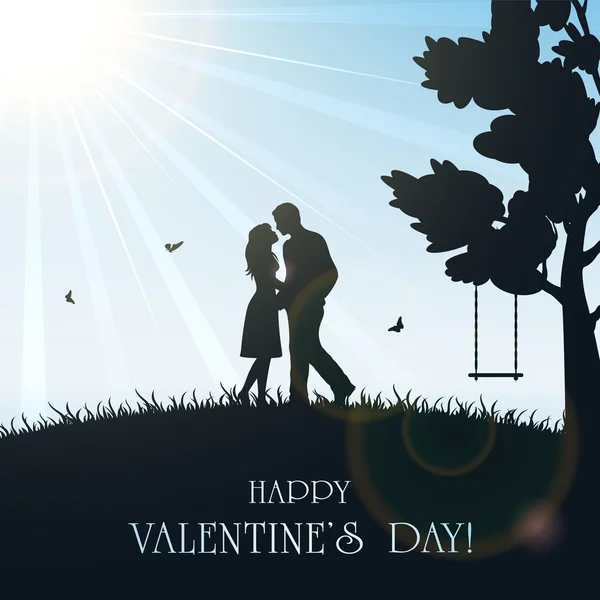 Día de San Valentín y enamorado — Vector de stock