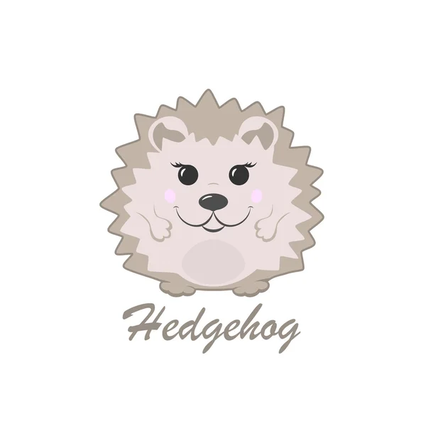 Hedgehog kecil yang lucu - Stok Vektor