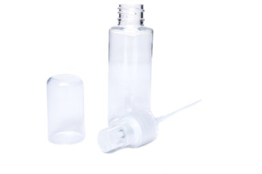 Açık küçük boyutlu plastik sprey tüp konteyner beyaz izole