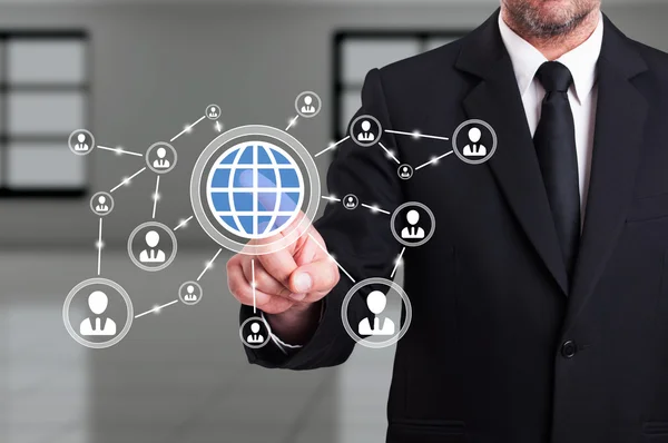 Worldwide or global business connections concept — Stock Photo, Image