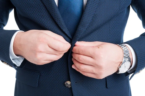 Elegant rich and fashionable blue suit concept — Stock Photo, Image