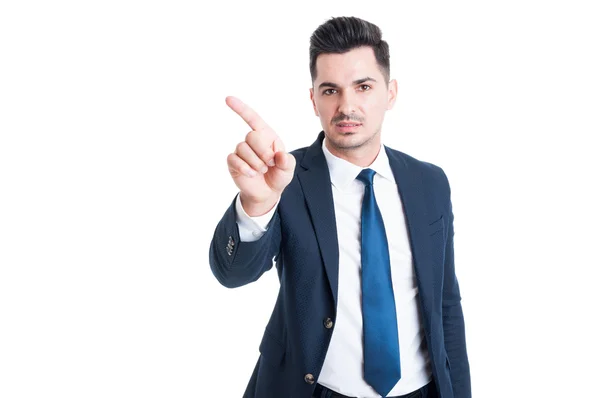 Sales man making refuse or deny gesture — Stock Photo, Image