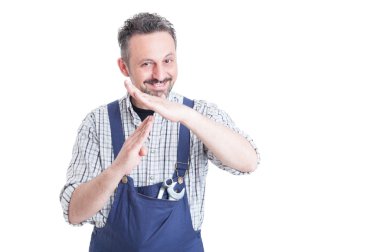 Mekanik yapım zaman aşımı jest gülümseyen yakışıklı