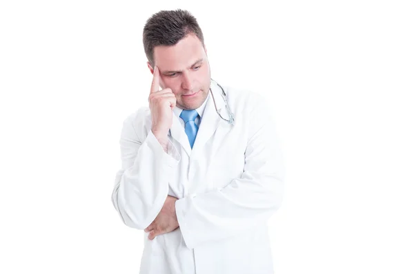 Mannelijke medic neerkijkt gevoel peinzende of denken — Stockfoto