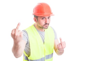 Yakışıklı conctructor her iki orta gösterilen ile hakaret kavramı 