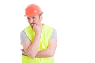 Bir plan için düşünme meditative genç Oluşturucu