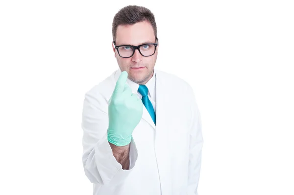 Médico o médico masculino que pide un gesto de cita —  Fotos de Stock