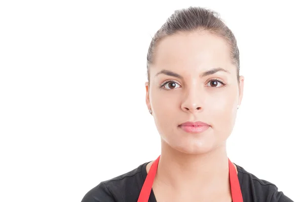 Retrato de close-up de jovem bela loja empregado — Fotografia de Stock