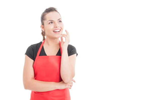 Beautiful female employee having a great idea — Stock Photo, Image