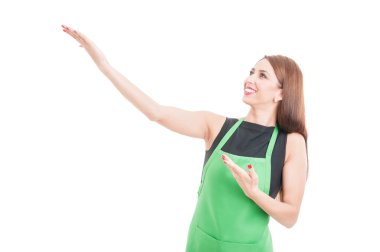 Neşeli güzel çalışan bir şey sunmak