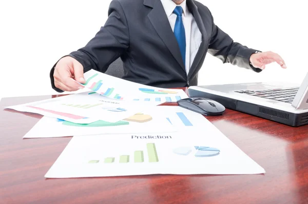 Closeup of financial charts and diagrams — Stock Photo, Image