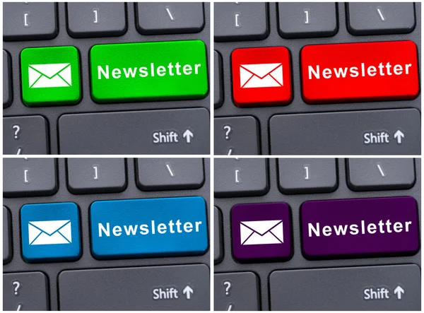 Touche clavier portable avec newsletter — Photo