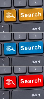 Arama içinde closeup düğme anahtarı girin