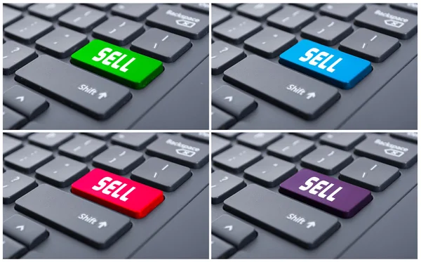 Vender palabra en el teclado moderno — Foto de Stock