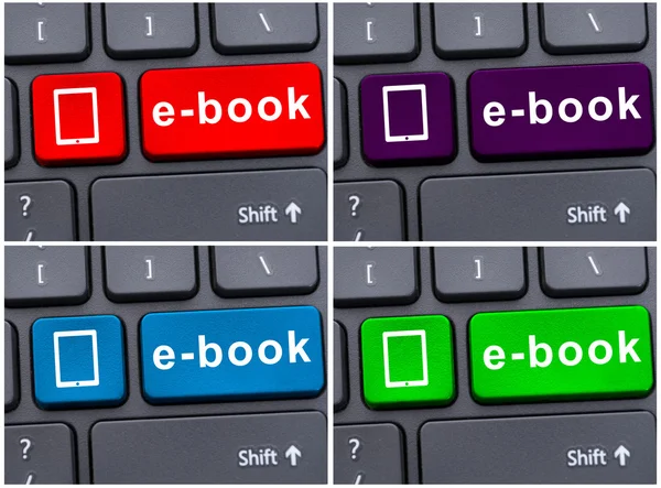 E-book scaricare come concetto di istruzione — Foto Stock