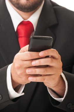 işadamı ve smartphone