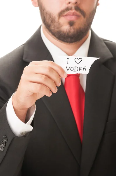 I love Vodka concept — Stock Photo, Image