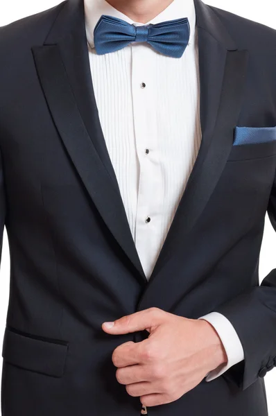 Elegante opvatting using pak en bowtie — Stockfoto