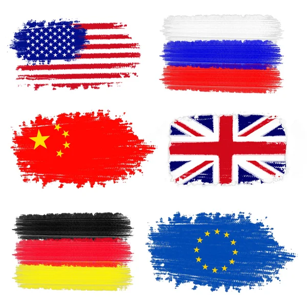 Collection of international flags — Stock Photo, Image