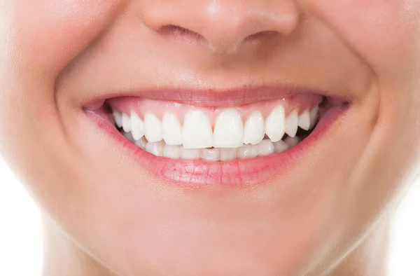 Primo piano con sorriso perfetto — Foto Stock