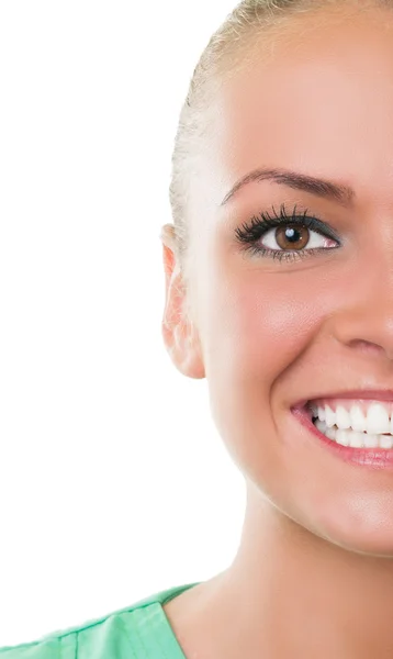 Mezza faccia di assistente dentista — Foto Stock